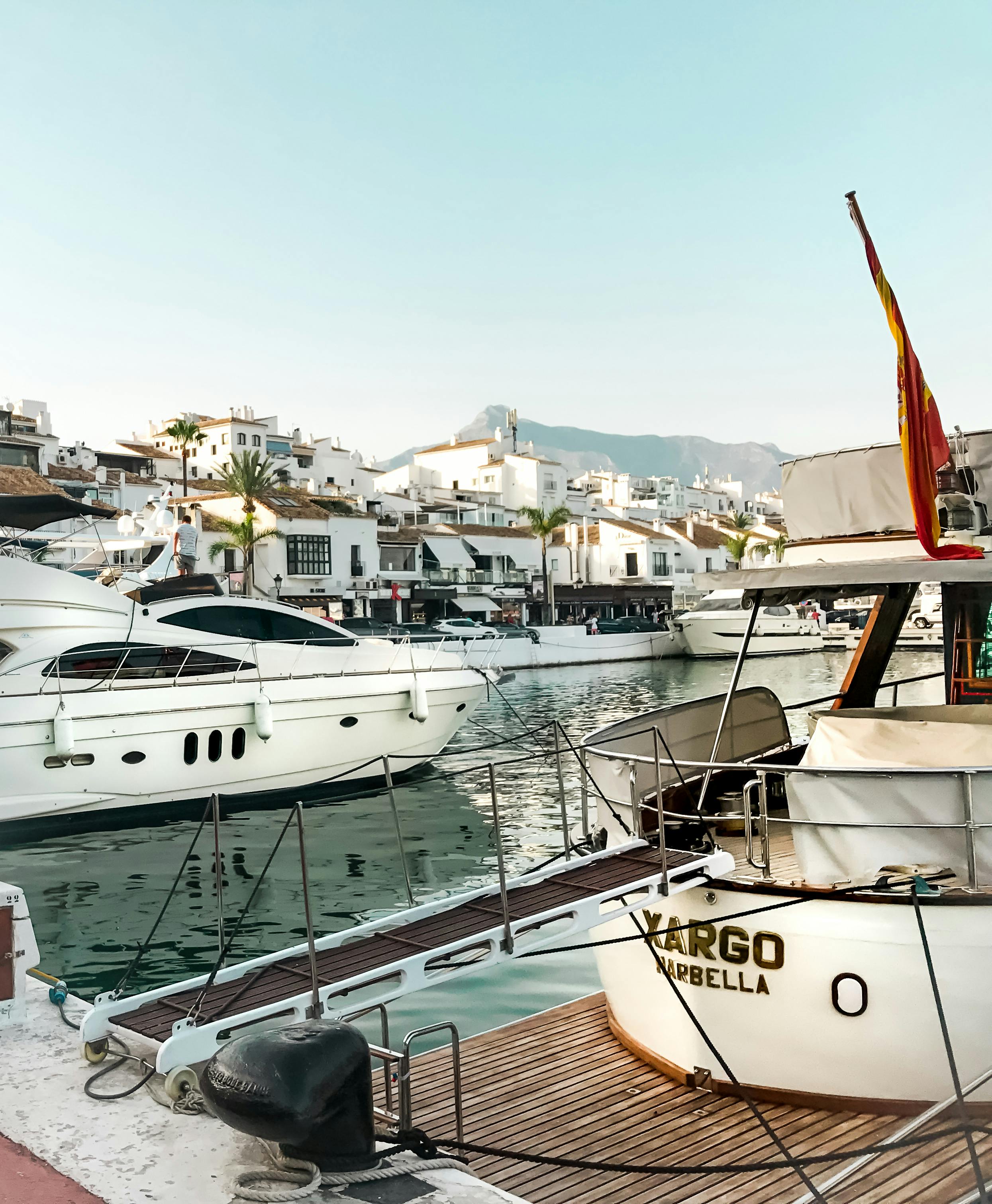 Blick Auf Yachten In Marina Stock-Foto